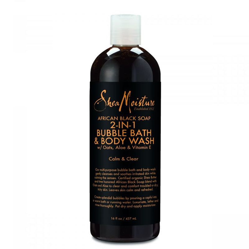 Shea Moisture African Black Soap 2in1 Bubble Bath & Body Wash 16oz product image