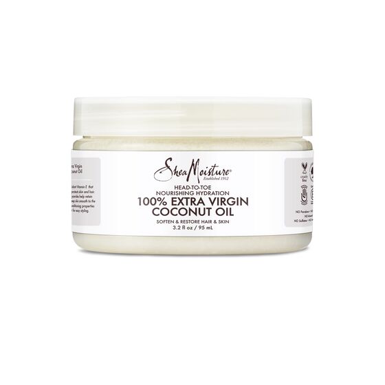 Shea Moisture 100% Extra Virgin Coconut Oil hair treatment product image