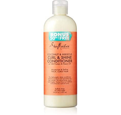 Shea Moisture Coconut & Hibiscus Curl & Shine Conditioner, 19.5 product image