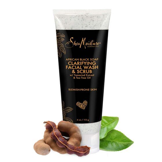 Shea Moisture African Black Soap Problem Facial Wash & Scrub 4oz product image