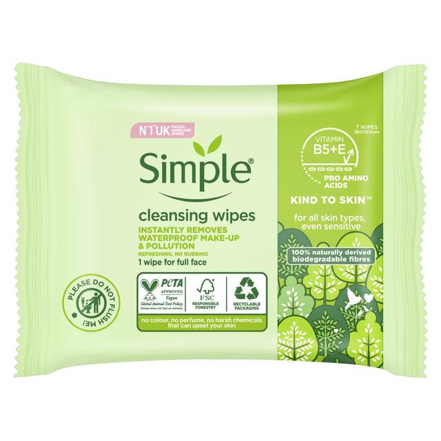 Simple Kind to Skin Cleansing Facial Wipes 25s product image