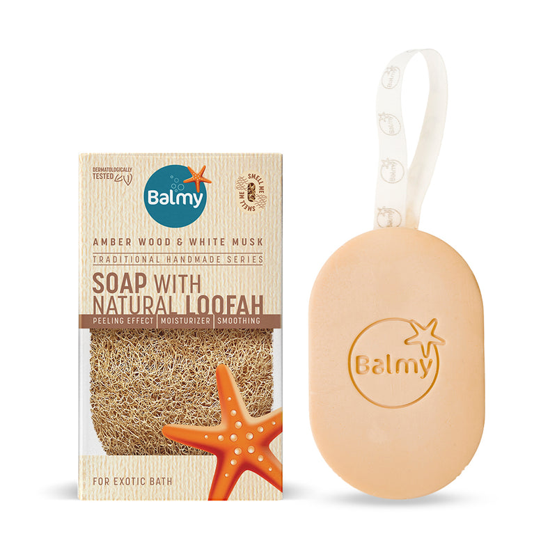 Balmy Soap With Natural Loofah - Amber Wood & White Musk 150g product image