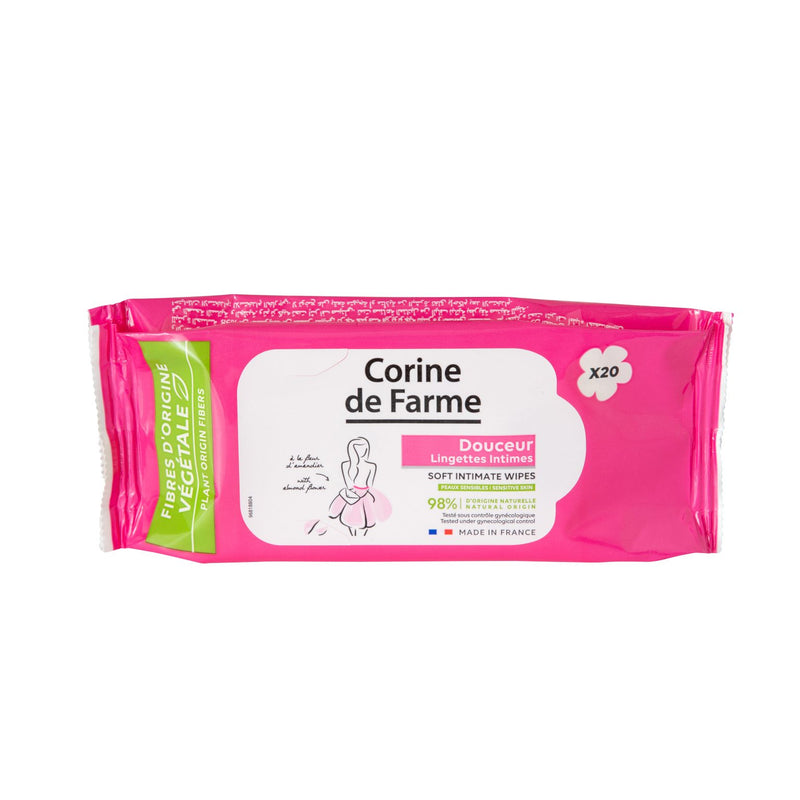Corine De Farme Soft intimate wipes - with plant origin fibers x20 product image